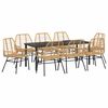vidaXL Garten Essgruppe 9 Stk. Braun Poly-Rattan