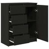 vidaXL Sideboard mit Schubladen Schwarz Eichen-Optik 71x35x84 cm