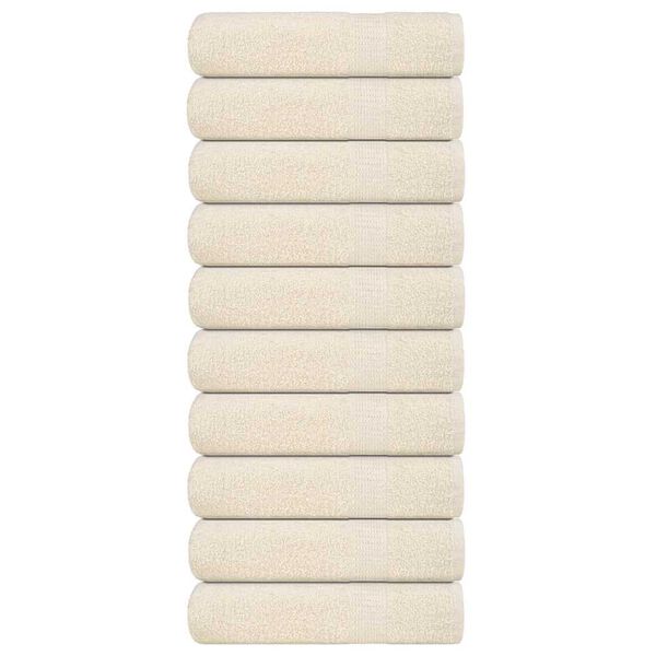 vidaXL Handt&uuml;cher FROGN 10 Stk. Creme 50x100 cm 360 g/m&sup2;