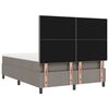vidaXL Boxspringbett mit Matratze mit LED Taupe 140 x 200 cm Stoff
