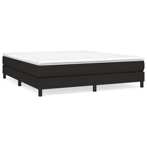 vidaXL Boxspringbett mit Matratze Schwarz 180x200 cm Stoff