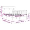 vidaXL Massivholzbett ohne Matratze 140x190 cm Kiefernholz