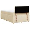 vidaXL Boxspringbett mit Matratze Creme 120x200 cm Stoff