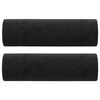 vidaXL 2-Sitzer-Sofa mit Zierkissen Schwarz 120 cm Samt