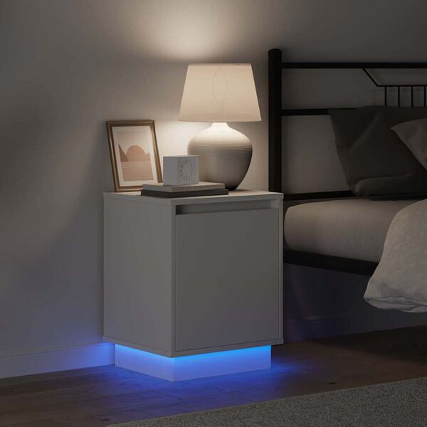 vidaXL Nachttisch Wei&szlig; 39 x 34,5 x 50 cm Holzwerkstoff