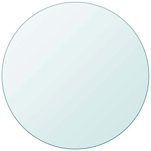 vidaXL Tischplatte aus geh&auml;rtetem Glas rund 500 mm