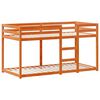 vidaXL Etagenbett mit Dach Wachsbraun 80x200 cm Massivholz Kiefer