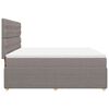 vidaXL Boxspringbett mit Matratze Taupe 180x200 cm Stoff