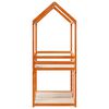 vidaXL Etagenbett mit Dach Wachsbraun 80x200 cm Massivholz Kiefer
