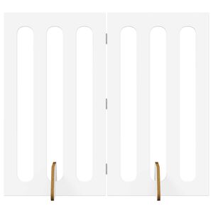 vidaXL Faltbarer Haustierzaun 2 pcs Wei&szlig; 100,5 x 38 x 90 cm