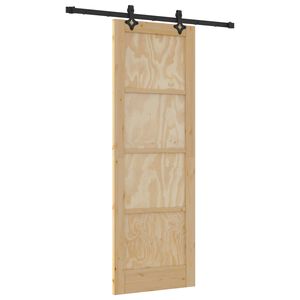 vidaXL Schiebet&uuml;r ORKDAL Natur 73,5 x 211 cm Massives Kiefernholz
