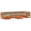 vidaXL Garten-Lounge-Set 8 stk. Wachsbraun Massives Kiefernholz
