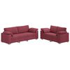 vidaXL Sofa 2 pcs Weinrot 219 x 80 x 82 cm Stoff