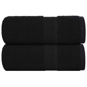 vidaXL Wascht&uuml;cher FROGN 2 Stk. Schwarz 30x30 cm 360 g/m&sup2;