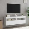 vidaXL TV-Wandschr&auml;nke mit LED-Leuchten 2 Stk. Wei&szlig; 60x30x40 cm