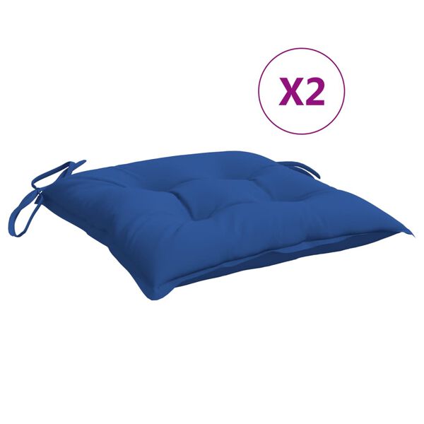 vidaXL Stuhlkissen 2 Stk. Blau 40x40x7 cm Oxford-Gewebe
