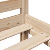 vidaXL Massivholzbett mit Regal ohne Matratze 135x190 cm Kiefernholz