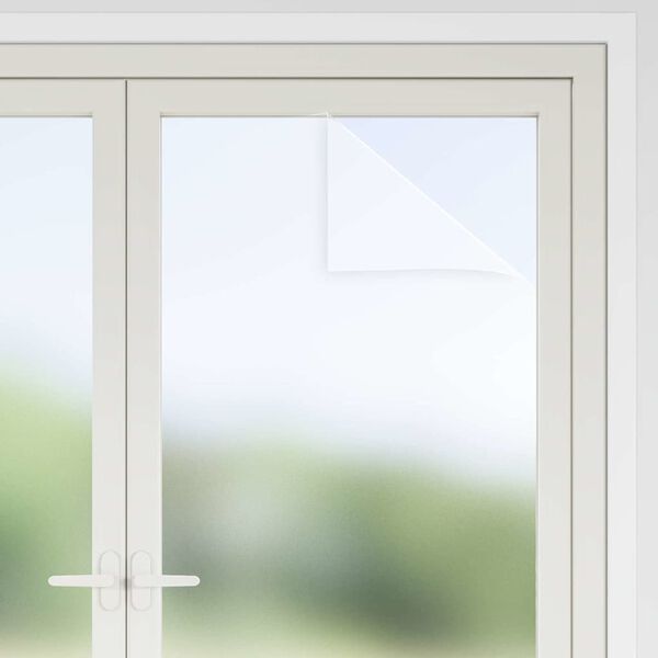 vidaXL Fensterfolie Matt Wei&szlig; 90x1000 cm PVC