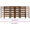 vidaXL Heizkörperverkleidung Räuchereiche 205x21,5x83,5 cm