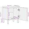 vidaXL Nachttisch Schwarz 40x33,5x46 cm Raues Mangoholz