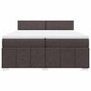 vidaXL Boxspringbett mit Matratze Dunkelbraun 200x200 cm Stoff