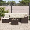vidaXL Garten-Sofa-Set 7 pcs Braun 55 x 62 x 69 cm Poly Rattan