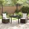 vidaXL Garten Essgruppe 3 pcs Braun Poly-Rattan
