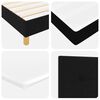 vidaXL Boxspringbett mit Matratze Schwarz 80 x 200 cm Stoff