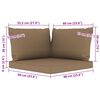 vidaXL 5-tlg. Garten-Lounge-Set mit Taupe Kissen