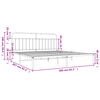 vidaXL Bettgestell mit Kopfteil Metall Wei&szlig; 200x200 cm