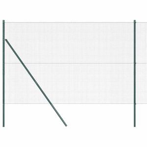 vidaXL Geschwei&szlig;ter Drahtzaun, bodenverankert 25 x 1,5 m Gr&uuml;n Netz