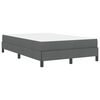 vidaXL Boxspringbett mit Matratze Dunkelgrau 120 x 200 cm Stoff