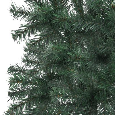 vidaXL Künstlicher Eck-Weihnachtsbaum mit LEDs Grün 150 cm PVC