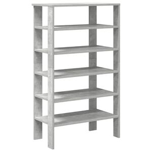 vidaXL Schuhregal Betongrau 61x32x105 cm Holzwerkstoff