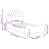 vidaXL Kinderbettgestell mit Kopfteil Schwarz 70 x 140 cm Samt