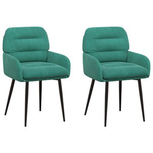 vidaXL Esszimmerst&uuml;hle 2 stk. Samt T&uuml;rkis 59 x 59,5 x 90 cm