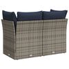 vidaXL | Gartensofa | mit Kissen Grau 124 x 62 x 69cm Poly-Rattan