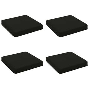 vidaXL 4-teilige Sitzkissen VUGHT 4 stk. 100 % Polyester Schwarz