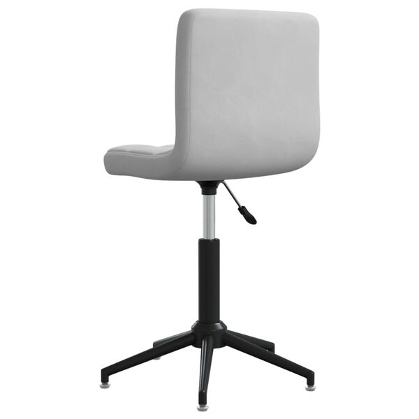 vidaXL Esszimmerst&uuml;hle 4 Stk. Drehbar Hellgrau Samt