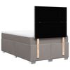 vidaXL Boxspringbett mit Matratze Taupe 120x200 cm Stoff