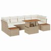 vidaXL Garten-Sofa-Set 8 stk. Beige Poly Rattan