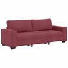 vidaXL 3-teiliges Sofa-Set mit Kissen, weinroter Stoff
