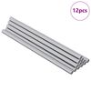 vidaXL Gewindestange 12 pcs Silber 6 x 135 mm Stahl