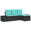 vidaXL Sofa Set 4 stk. Poly-Rattan