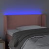 vidaXL LED Kopfteil Rosa 93x16x78/88 cm Samt