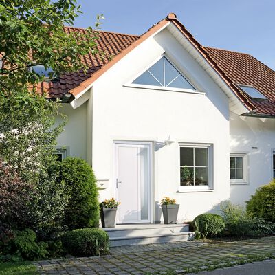 vidaXL Haustür Weiß 98x200 cm PVC
