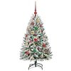 vidaXL K&uuml;nstlicher Weihnachtsbaum Gr&uuml;n und Wei&szlig; 120 cm PVC und Metall