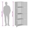 vidaXL Gartenschrank Grau 59x40x180 cm Poly Rattan