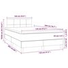 vidaXL Boxspringbett mit Matratze Hellgrau 120x200 cm Stoff