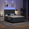 vidaXL LED Boxspringbett mit Matratze Dunkelgrau 140 x 190 cm Stoff